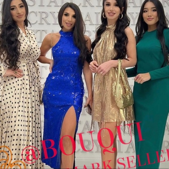 ZARA BLUE SEQUIN DRESS - Picture 5 of 17